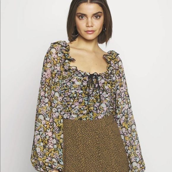 🆕Free People Mabel Printed Blouse - Picture 11 of 13